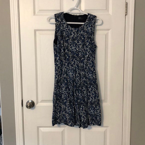 Mini floral print navy cotton dress - Picture 2 of 6